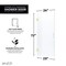 Anzzi Passion Series 24 in. x 70 in. H Hinged Frameless Shower Door in Brushed Gold with Tsunami Guard Tempered Glass SD-AZ8075-01BG - alternate 8